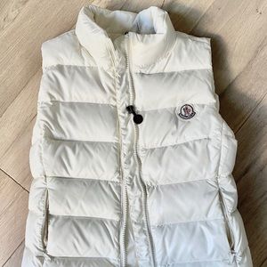 Moncler White Kids Puffer Vest